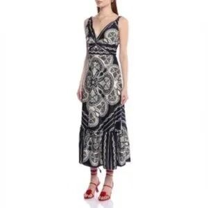 Caroline Constas Twisted Paisley-Print Maxi Dress size Large NWT